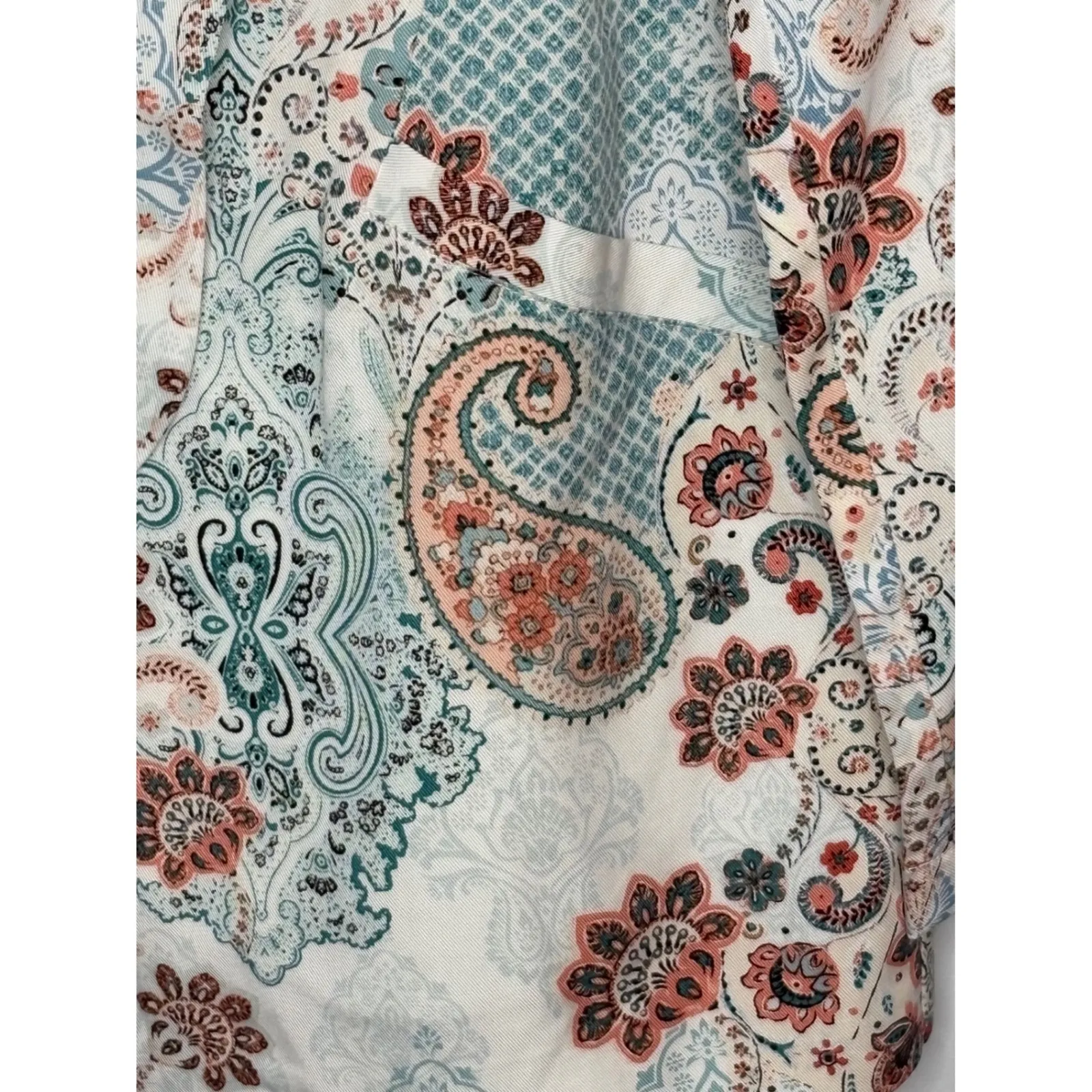 Chico's Moroccan Elegance Twill Blazer Jacket Paisley Print Size 1 Medium NWT - Image 9