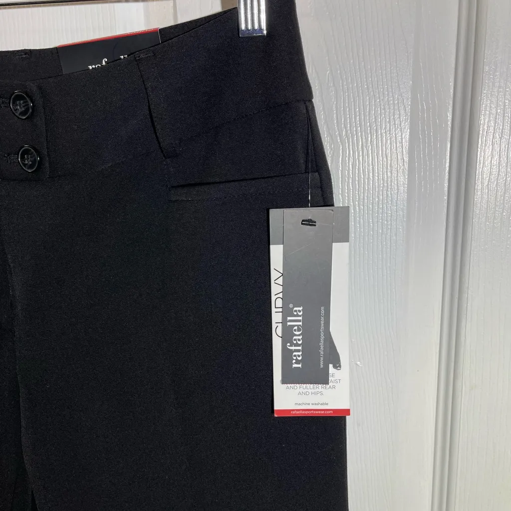 NWT Rafaella Curvy Fit Wide Leg Black
Dress Pants Sz 6 - Image 5