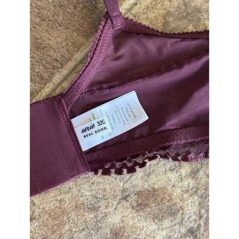 Aerie Real Power Wireless Push Up Joy Convertible Lace Bra Size 32C - Image 11