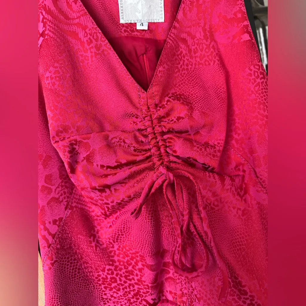 Y2K Vintage ruched top crop 90s mixed print animal textured satin alberto makali - Image 4