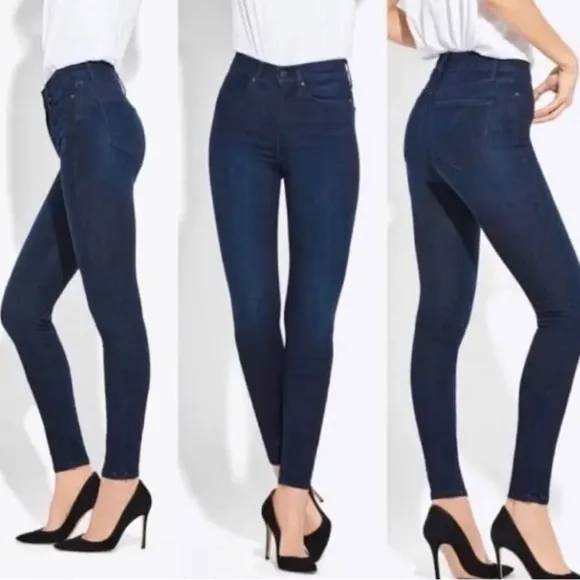AYR The Hi-Rise Skinny Jaguar Legs Denim Jeans Blue Dark Wash Size 23 x 28 NWT - Image 2