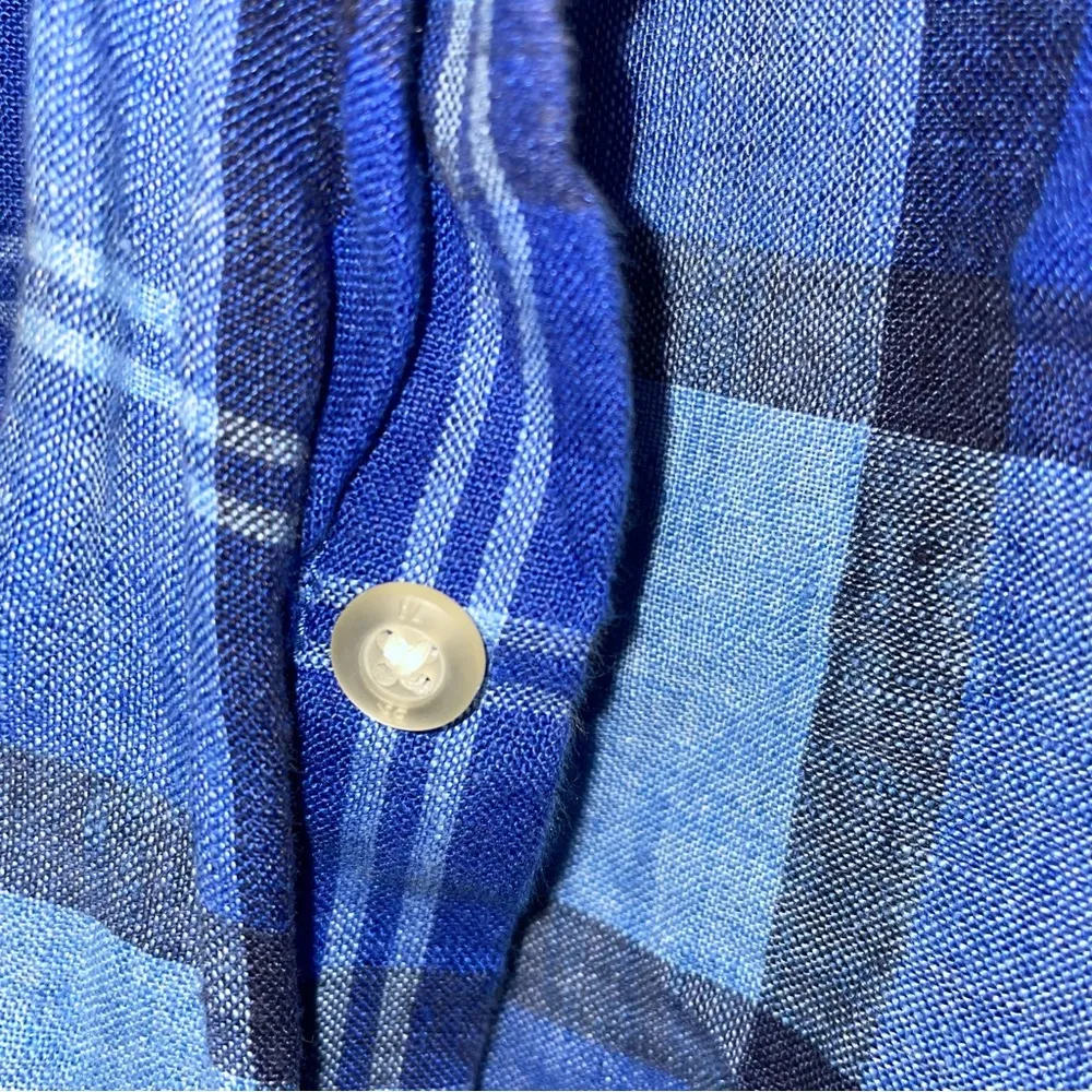 Banana Republic Camden Fit Linen Short Sleeve Button Up Shirt Size Small - Image 3