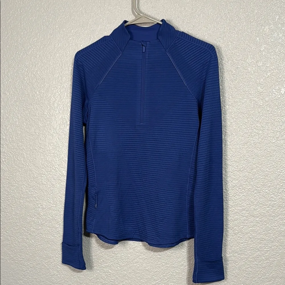 Lululemon Ventscape Half Zip Long Sleeve size 8 in psychic blue - Image 4