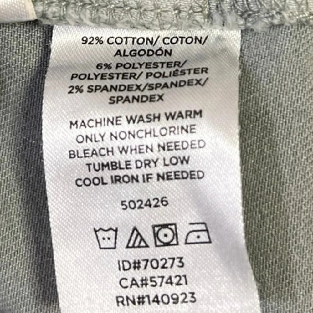 Loft Womens Gray Denim Mid Rise Raw Hem Modern Skinny Cropped Jeans Pants Size 2 - Image 5
