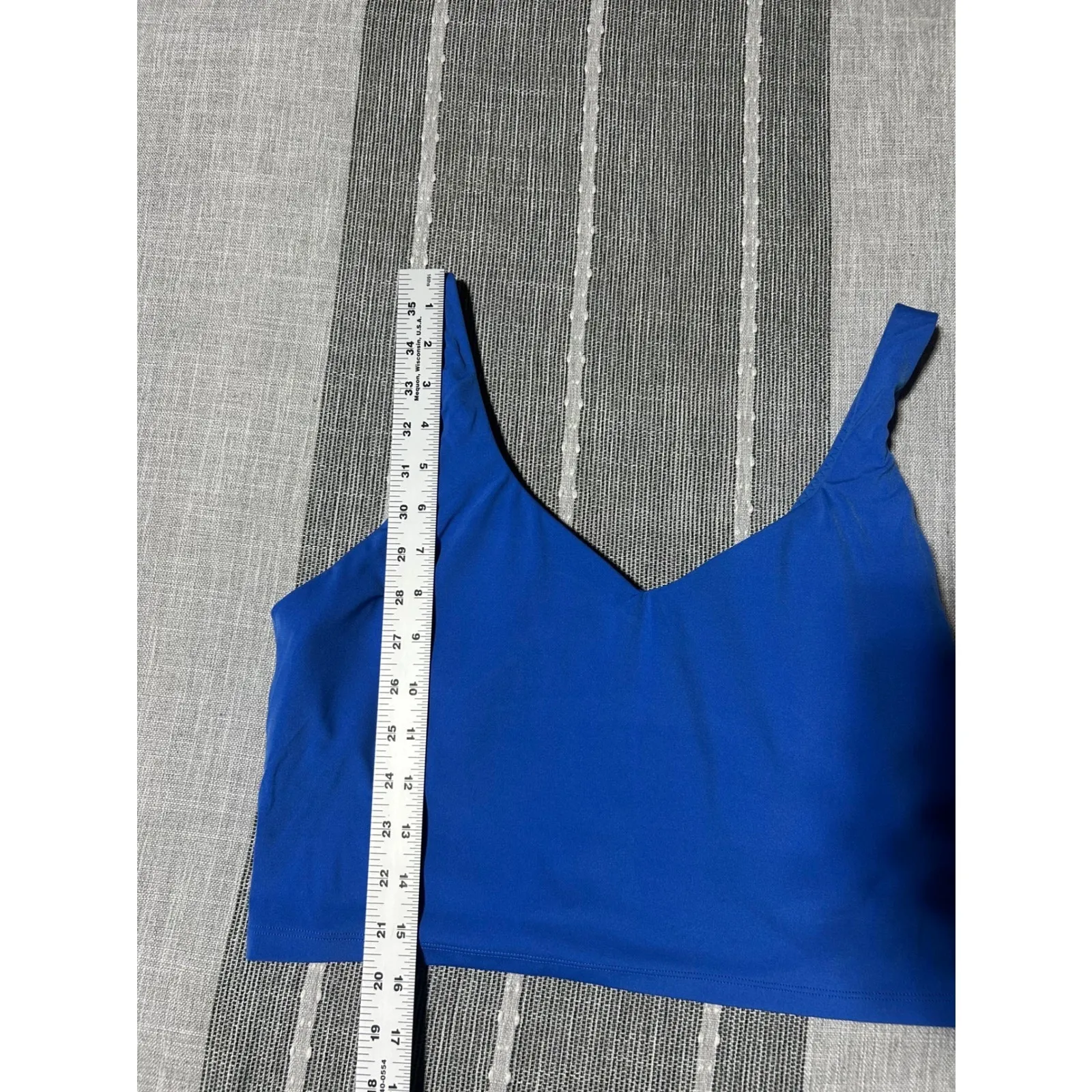 OFFLIN Sports Bra Crop Top Royal Blue XL Athletic Workout Activewear - Image 3