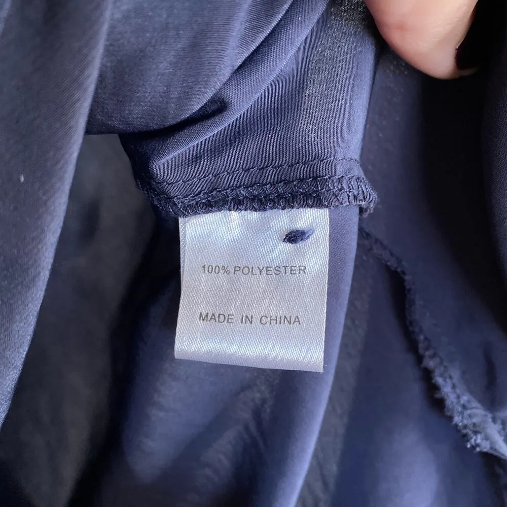 ANTHROPOLOGIE Zoa New York Navy Blue Shirt Collared Office Professional Size XS - Image 6