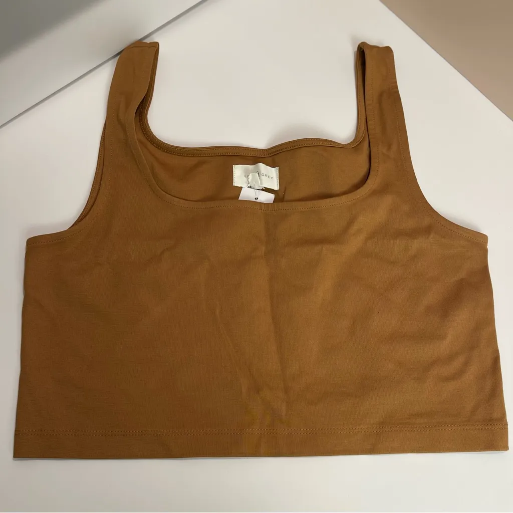 Lou & Grey Tank Top Athletic Sports Bra bralettes burnt brown Size M - Image 4