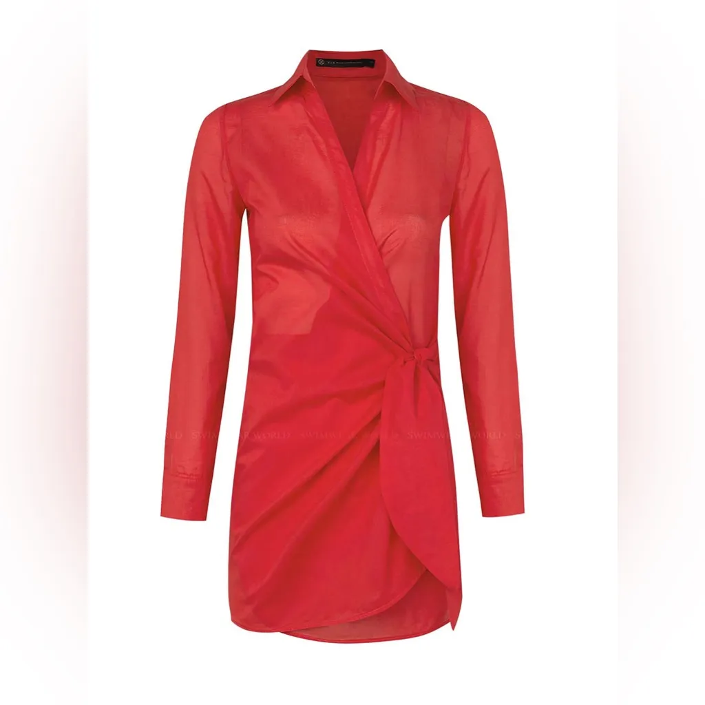 VIX PAULA HERMANNY Lia Wrap Dress Swim Cover - Image 3