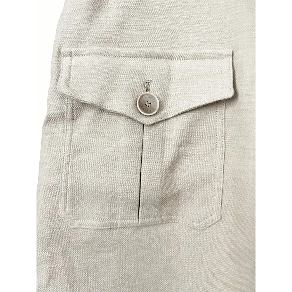 Eleventy Platinum Beige Linen Pleated Knee Length A - Image 7