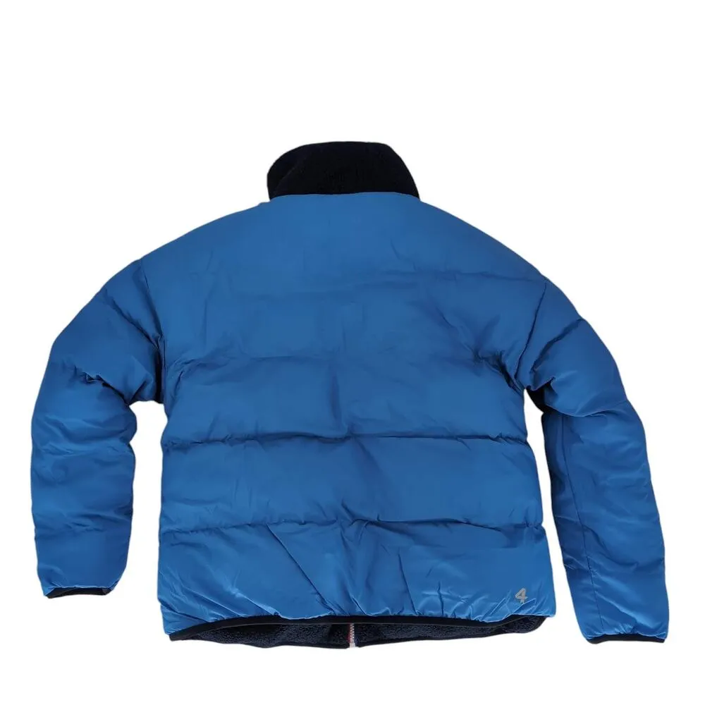 Fourlaps Polar Quilted Reversible Unisex Navy Blue Sherpa Jacket - Image 8
