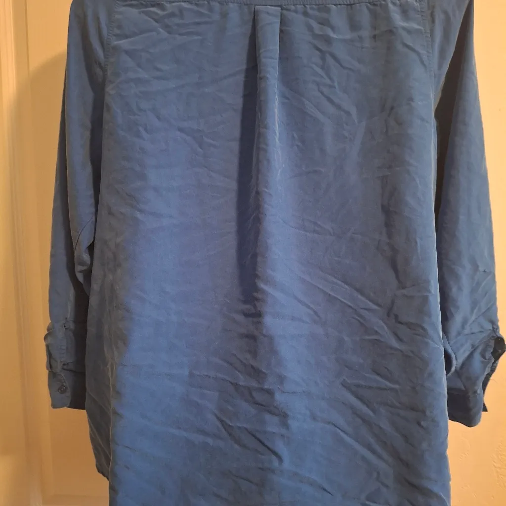 Lane Bryant 18 20 Blue Button-Up Shirt - Image 8