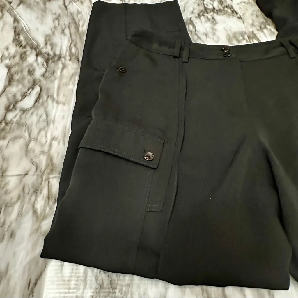 Harvé Benard Harve Benard Black Utility Style Cargo Business Casual Office Work Pants Style - Image 3