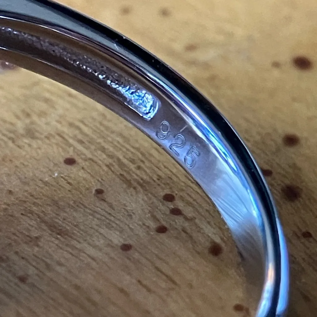 Color Changing Fluorite Sterling Silver Halo Ring Size 6 Blue - Image 8