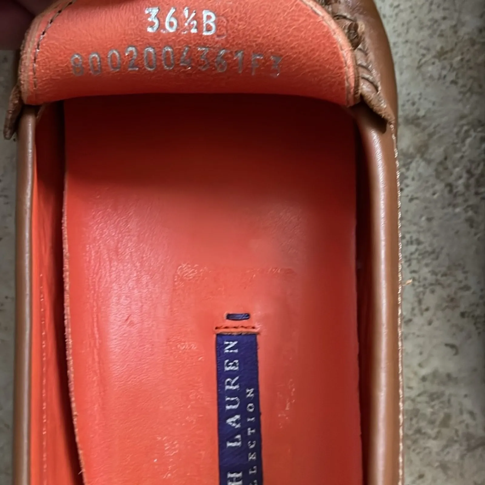 RALPH LAUREN COLLECTION DASITA Tan Leather Driver Loafer Moccasin Shoes Size 5.5 - Image 14