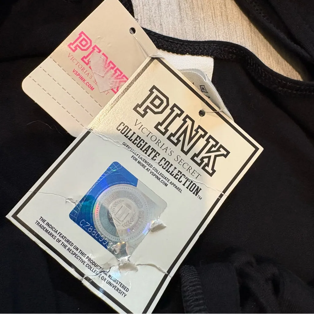 NWT, VS Pink Collegiate Texas Longhorns Black Bodysuit, Sz M - Image 12