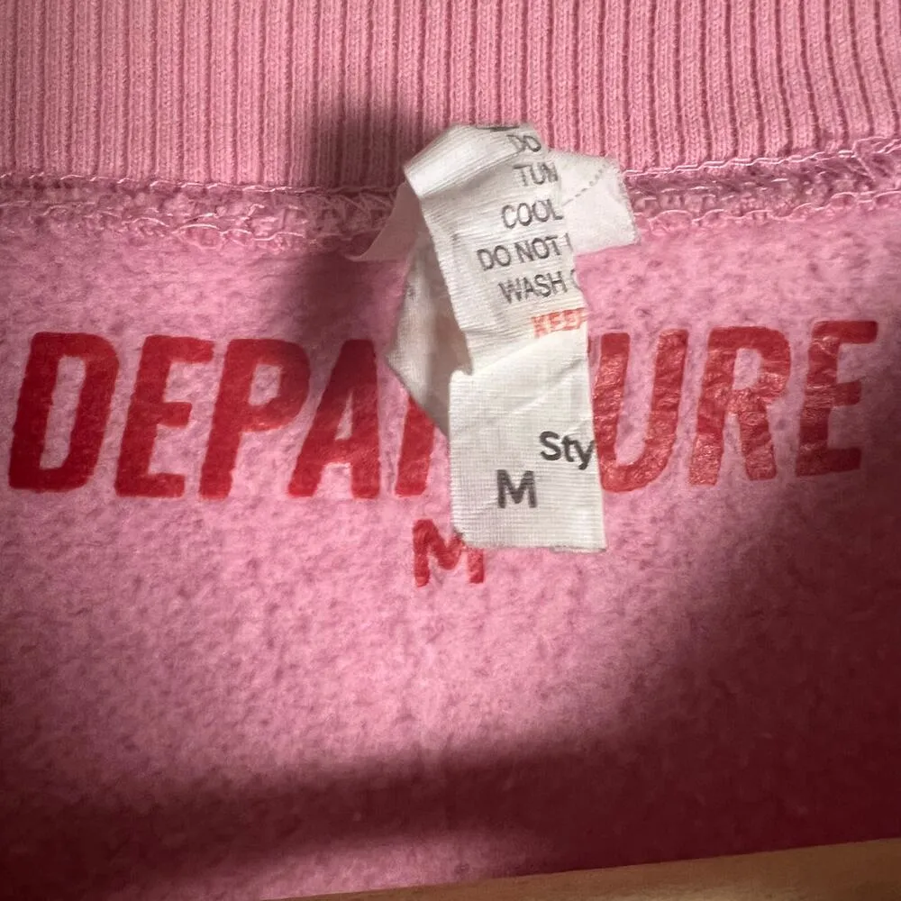 Departure Beverly Hills Pink Crewneck Graphic Long Sleeve Pullover Sweatshirt M Size M - Image 11