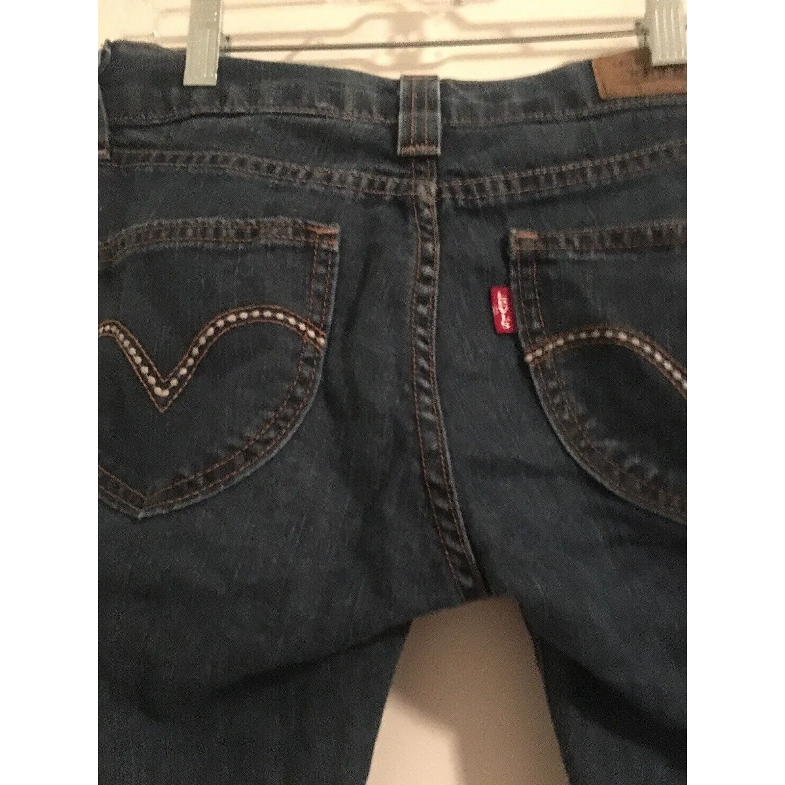 Levis Women's Juniors Jean Shorts Pockets Blue Denim Size 5 - Image 7