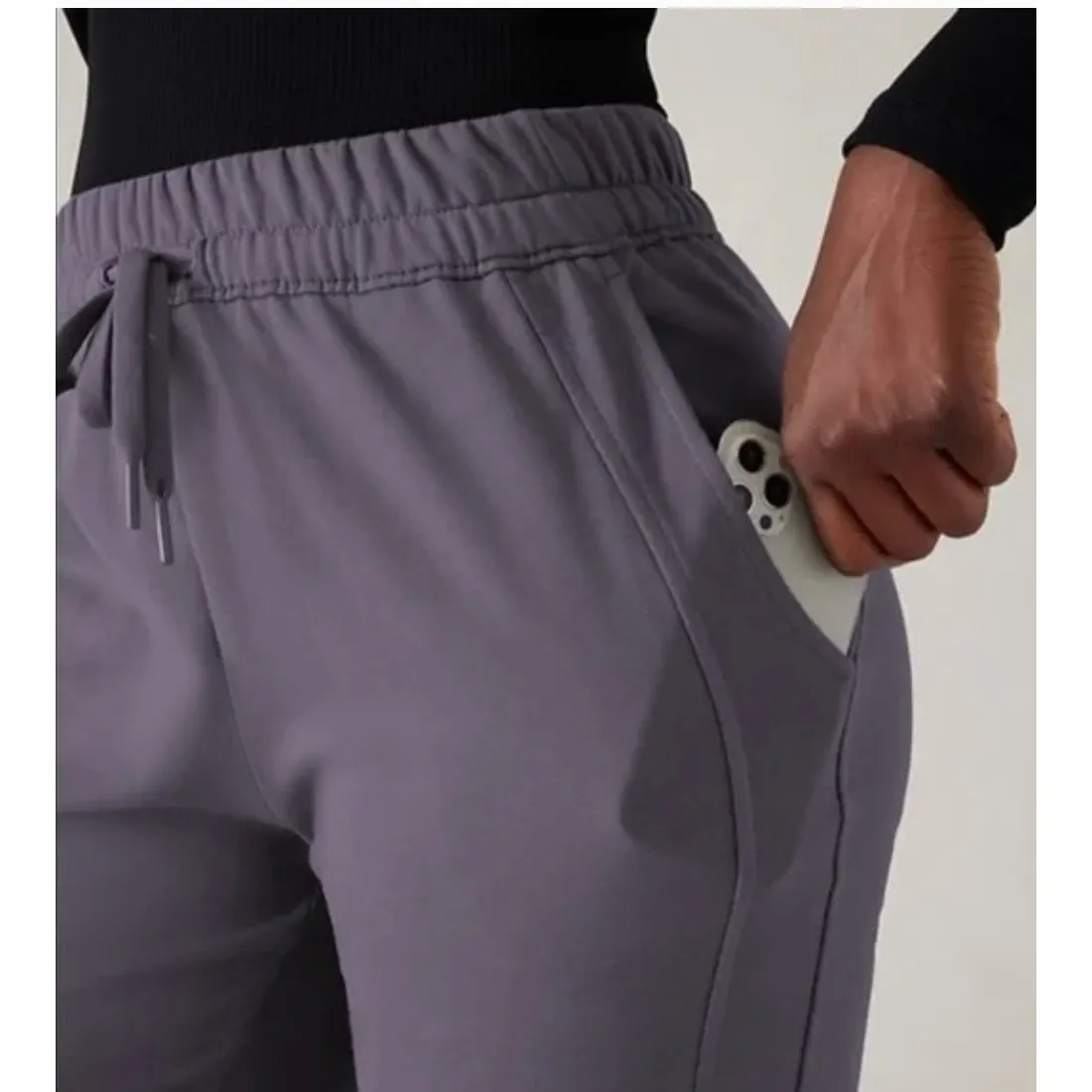 Athleta Pants Womens Small Purple Retroterry Tapered Drawstring Jogger Sweatpant - Image 4