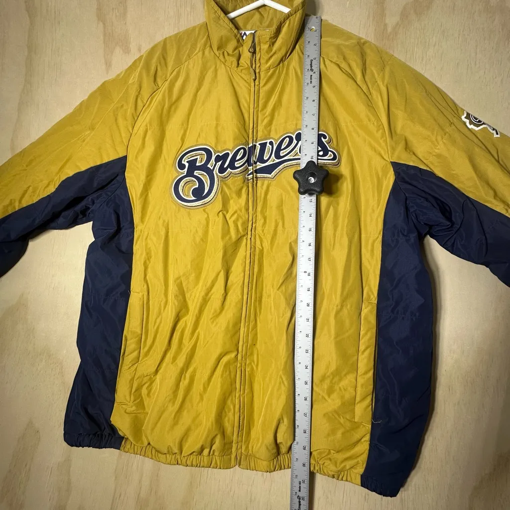 Milwaukee Brewers Majestic Jacket Women’s 2XL - Image 5