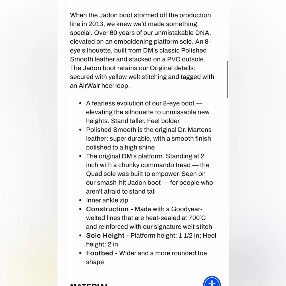 Dr. Martens Jadon White Polished Smooth Combat Boots - Image 11