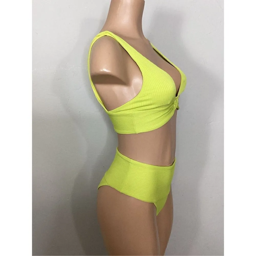 New L*SPACE apple green high waisted bikini set. Retails $209. Small - Image 6