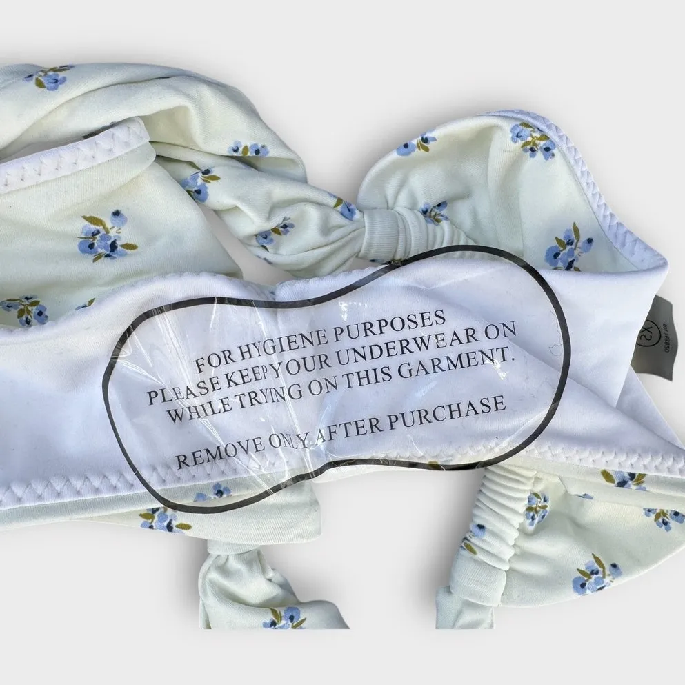 Montce Heidi Floral Sandra Bikini Bottom Size XS White - Image 8