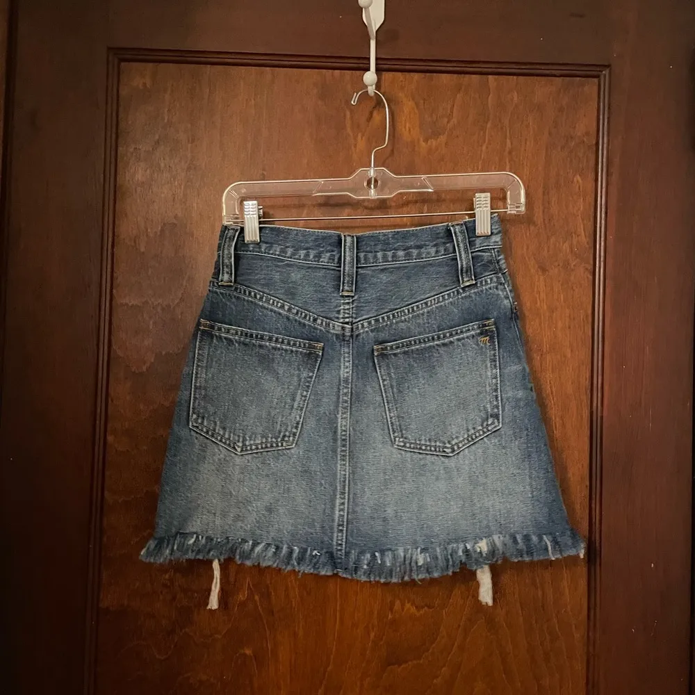 Madewell Rigid Denim Straight Mini Skirt:
Destructed Edition - Image 3