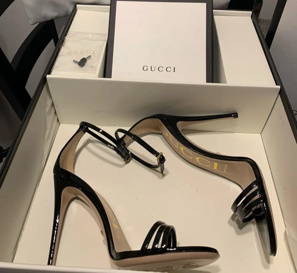 🎉HP🎉NIB Gucci Vernice Crystal Nero Stiletto Pump - Image 9