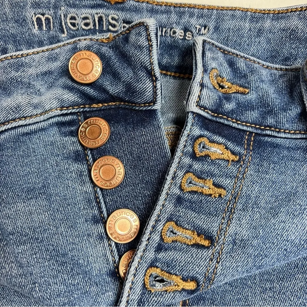 M Jeans By Maurice’s High Rise Ripped Jegging Jeans Size S Distressed Jean - Image 9