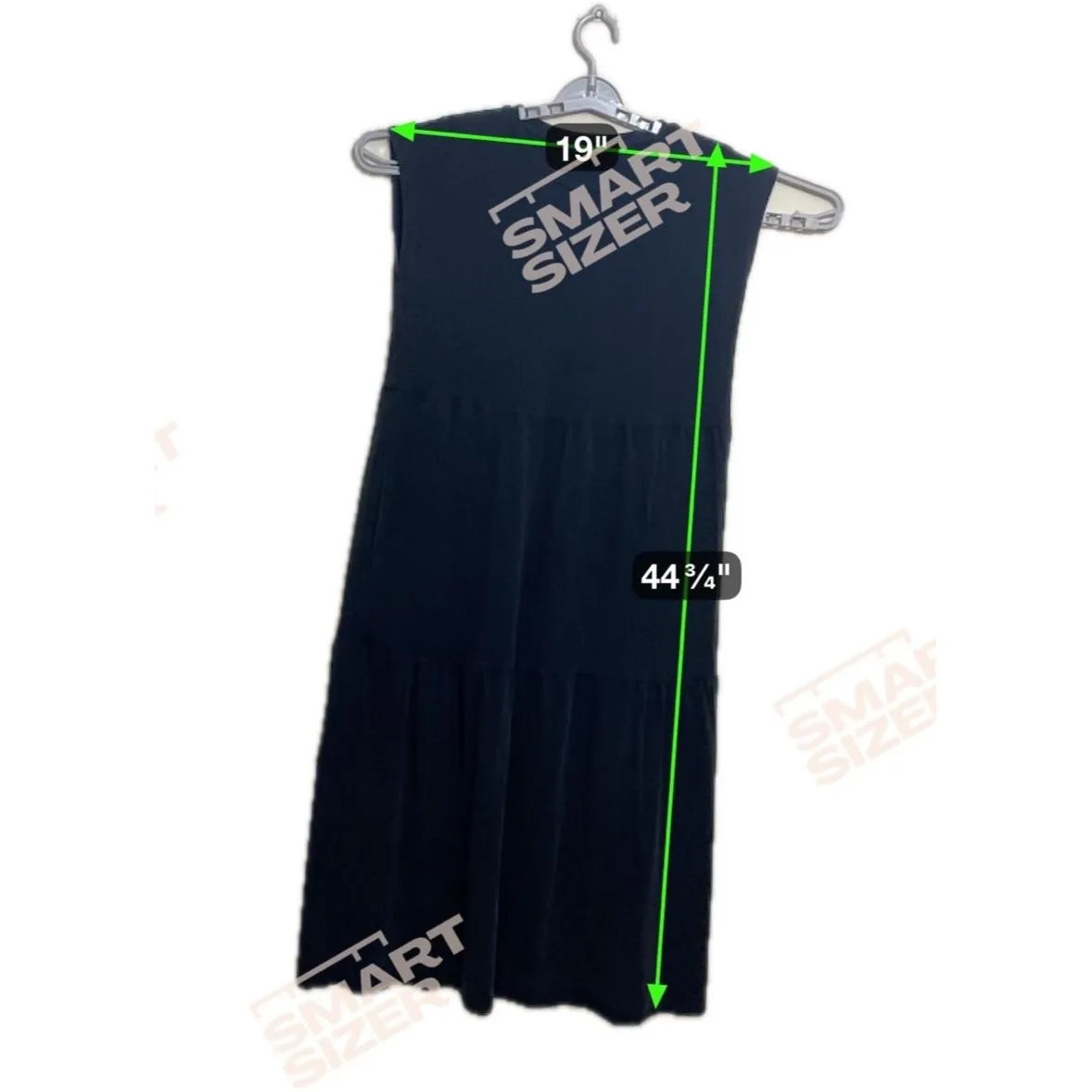 Eileen Fisher tiered‎ Knit Sleeveless Lightweight stretch black women dress  XXS - Image 11