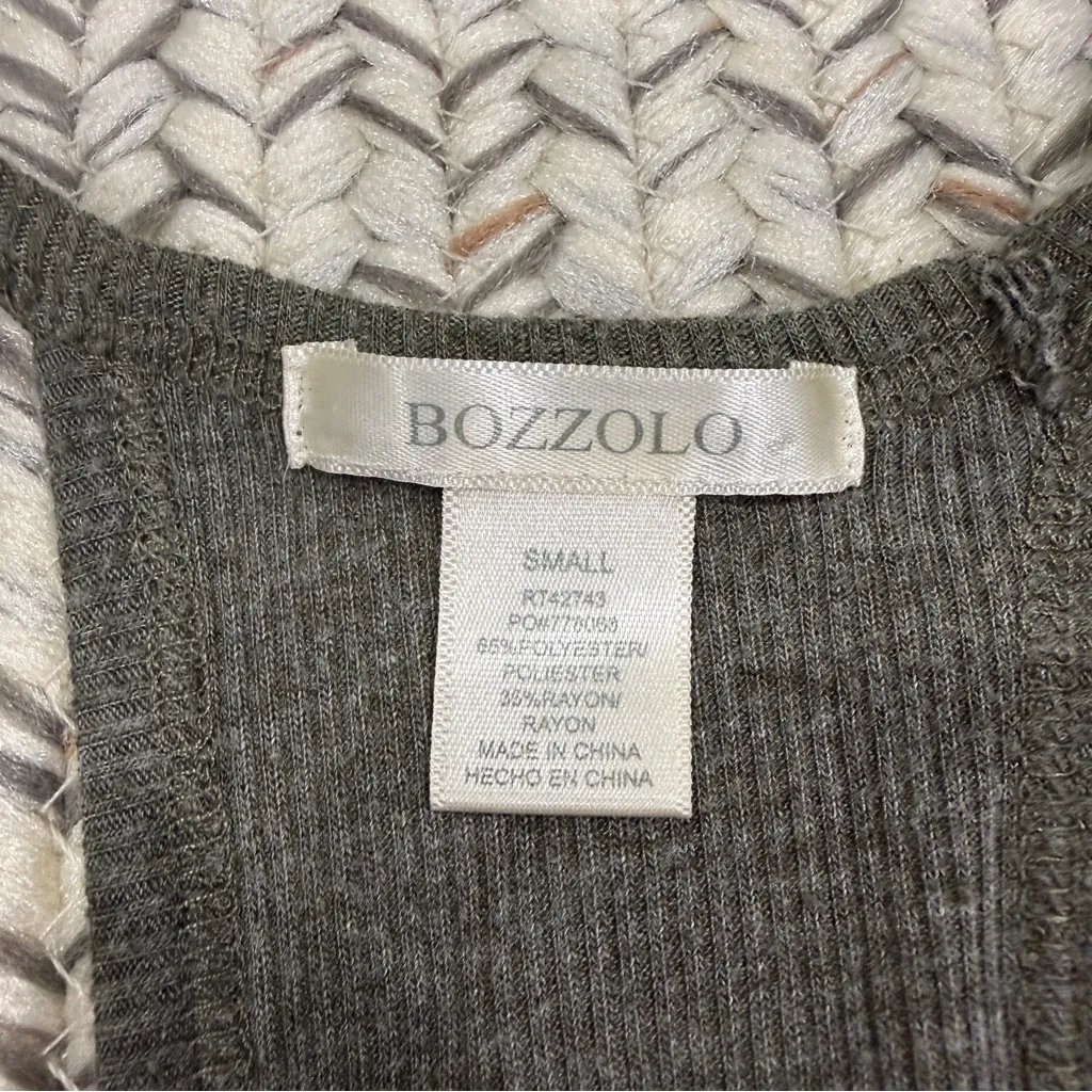 Bozzolo Green High Neck Ribbed Tank Top - Image 3