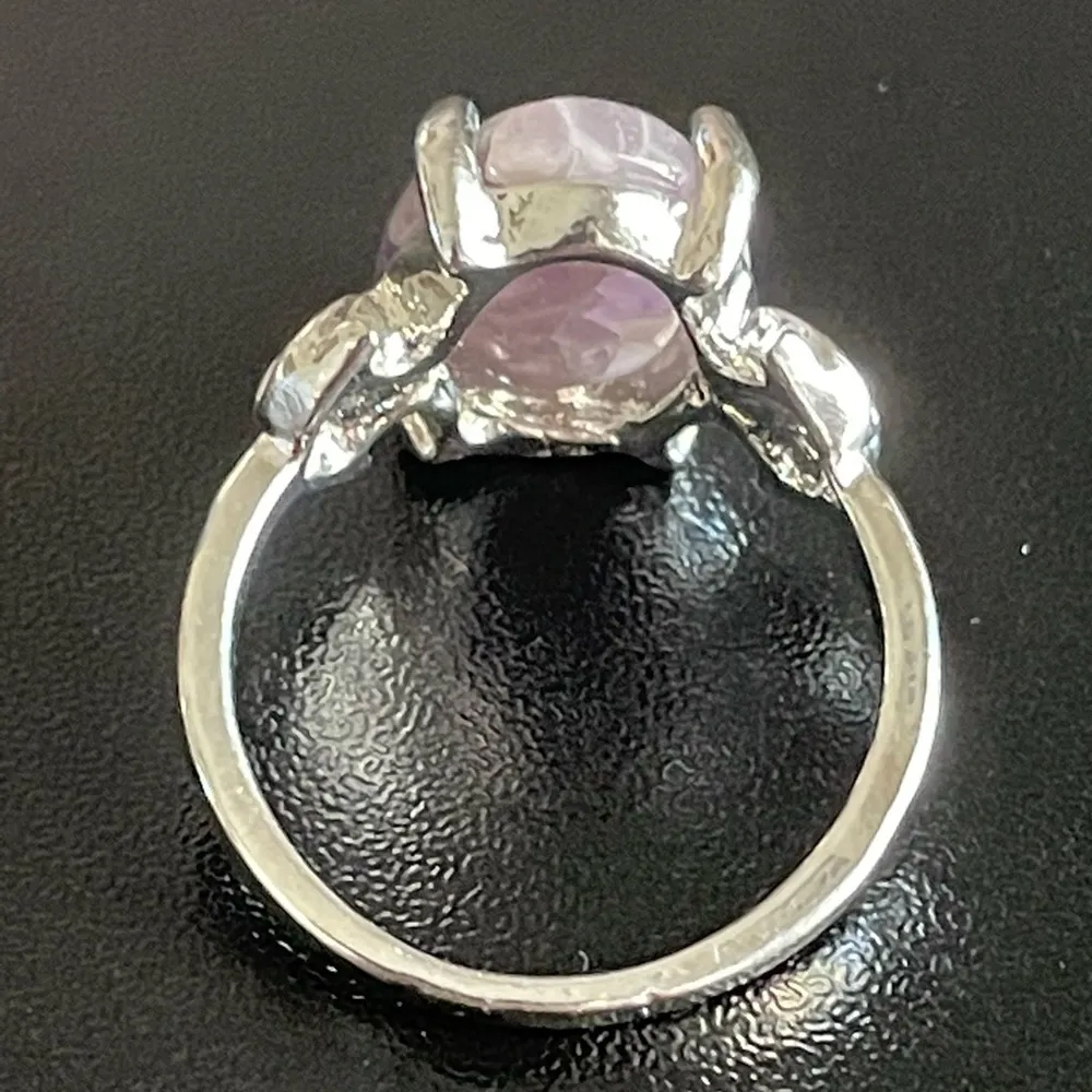 Purple amethyst S925 silver women ring size 7 - Image 4