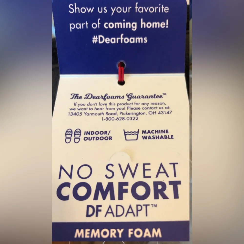 Dearfoams Chenille Slippers Size 5-6 Small Womens Scuff Memory Foam Black New - Image 10