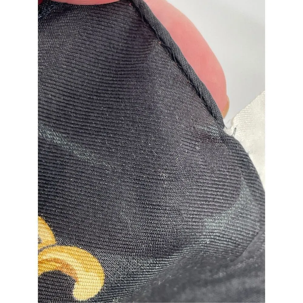 BAAR & BEARDS 100% silk scarf. 30.5” X 30.5” Black - Image 8