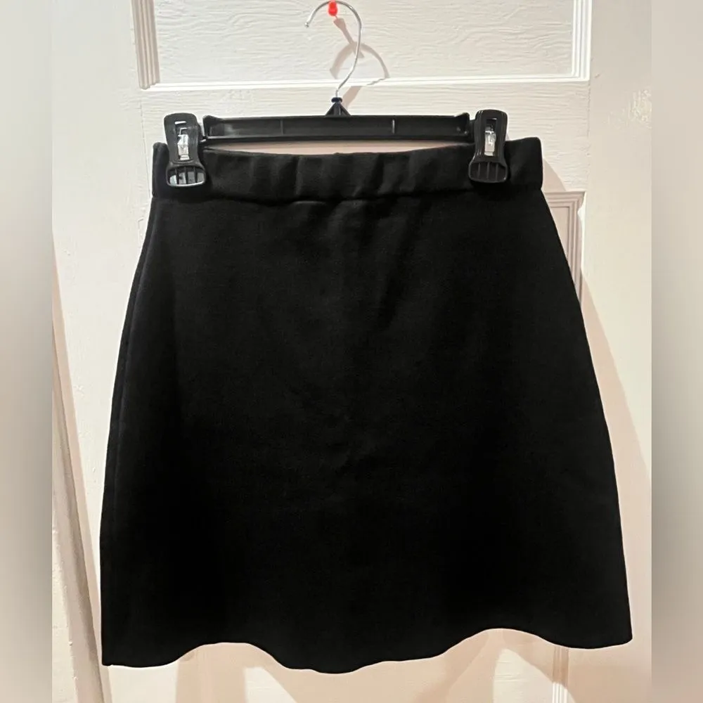 Zara black knit skirt with front pockets size M - Image 5