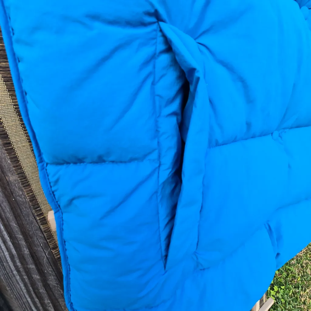 NEW Zara Water Resistant Oversized Puffer Vest. Blue size XS-S - Image 5