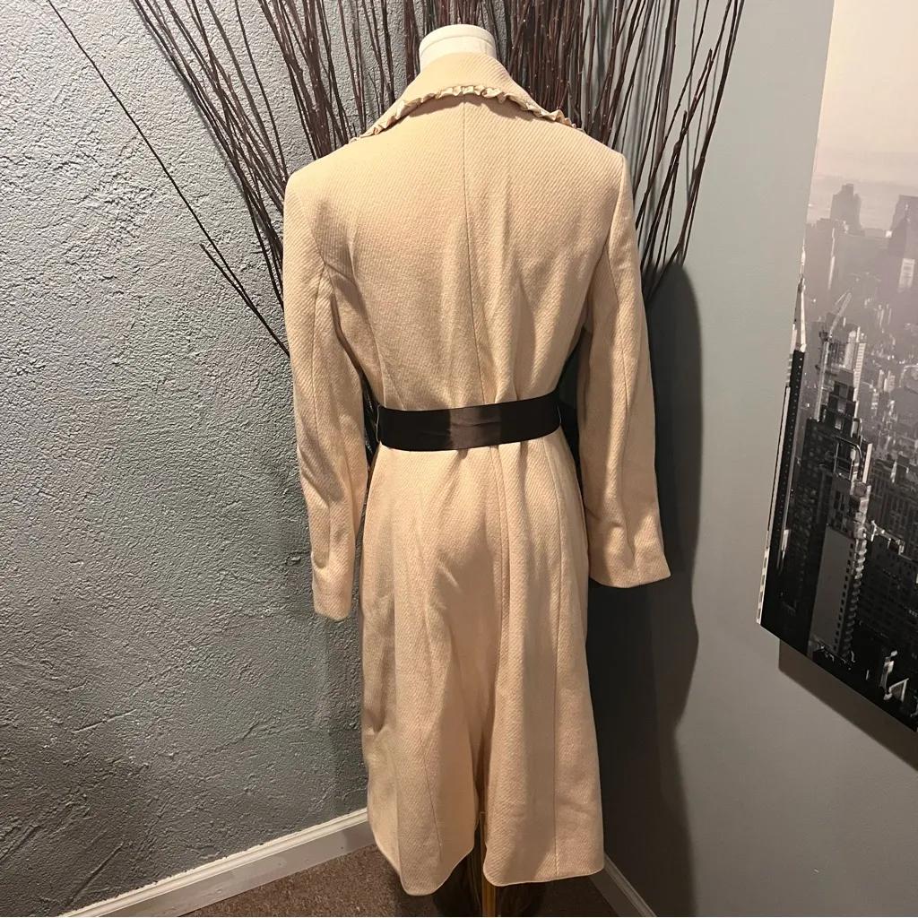 🌸EXPRESS DESIGN STUDIO TAN WOOL TRENCH COAT SIZE MEDIUM 🌸 Brown - Image 6