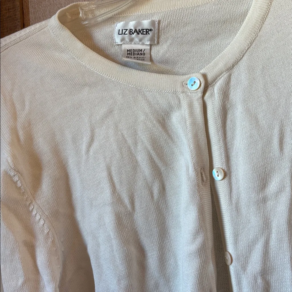 Liz Baker  Button-Up Cardigan medium - Image 2