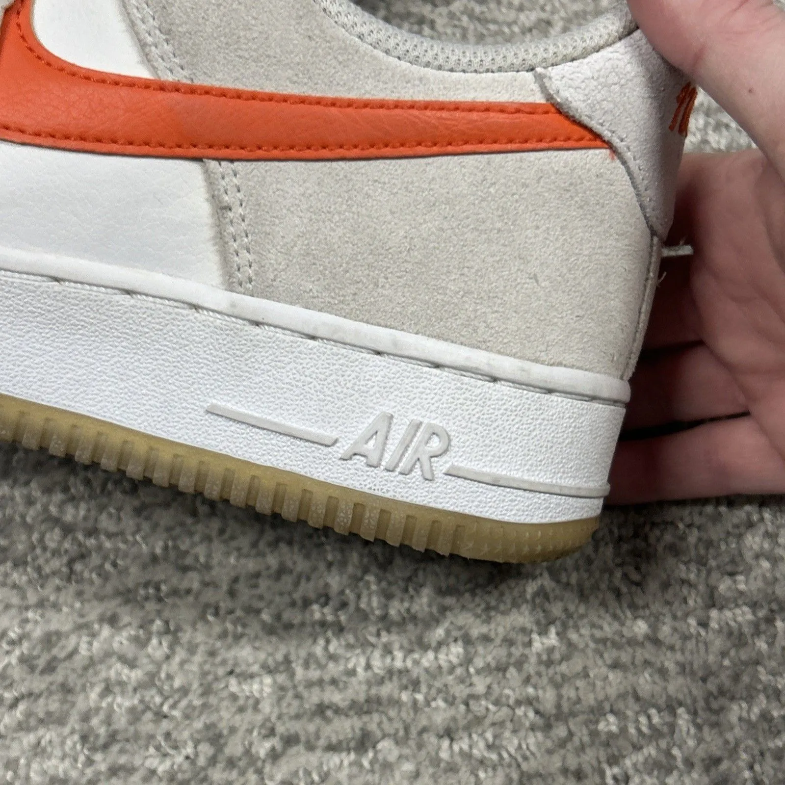 Nike Air Force 1 '07 SE Shoes Womens 9.5 White Orange DA8302-101 Sneakers - Image 8