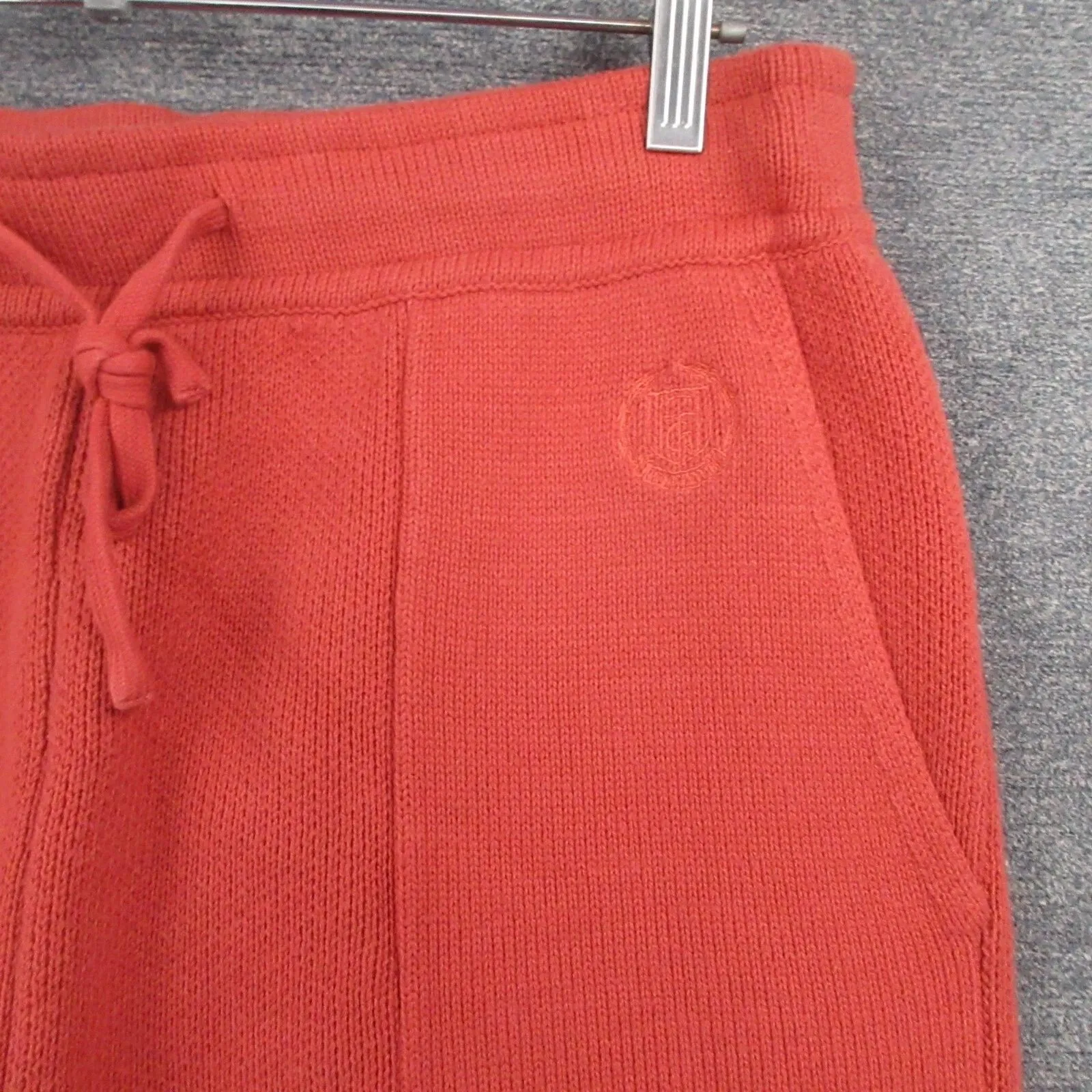 Honor The Gift Womens Knit Flare Leg Lounge Pants Drawstring Pockets Orange Size L - Image 2