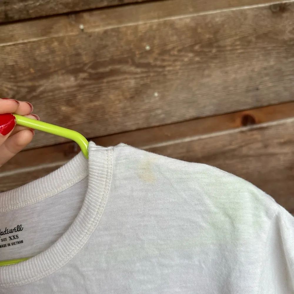 Madewell Whisper Cotton Rib-Crewneck Ringer Tee in Nautical Stripe-Size XXS - Image 4