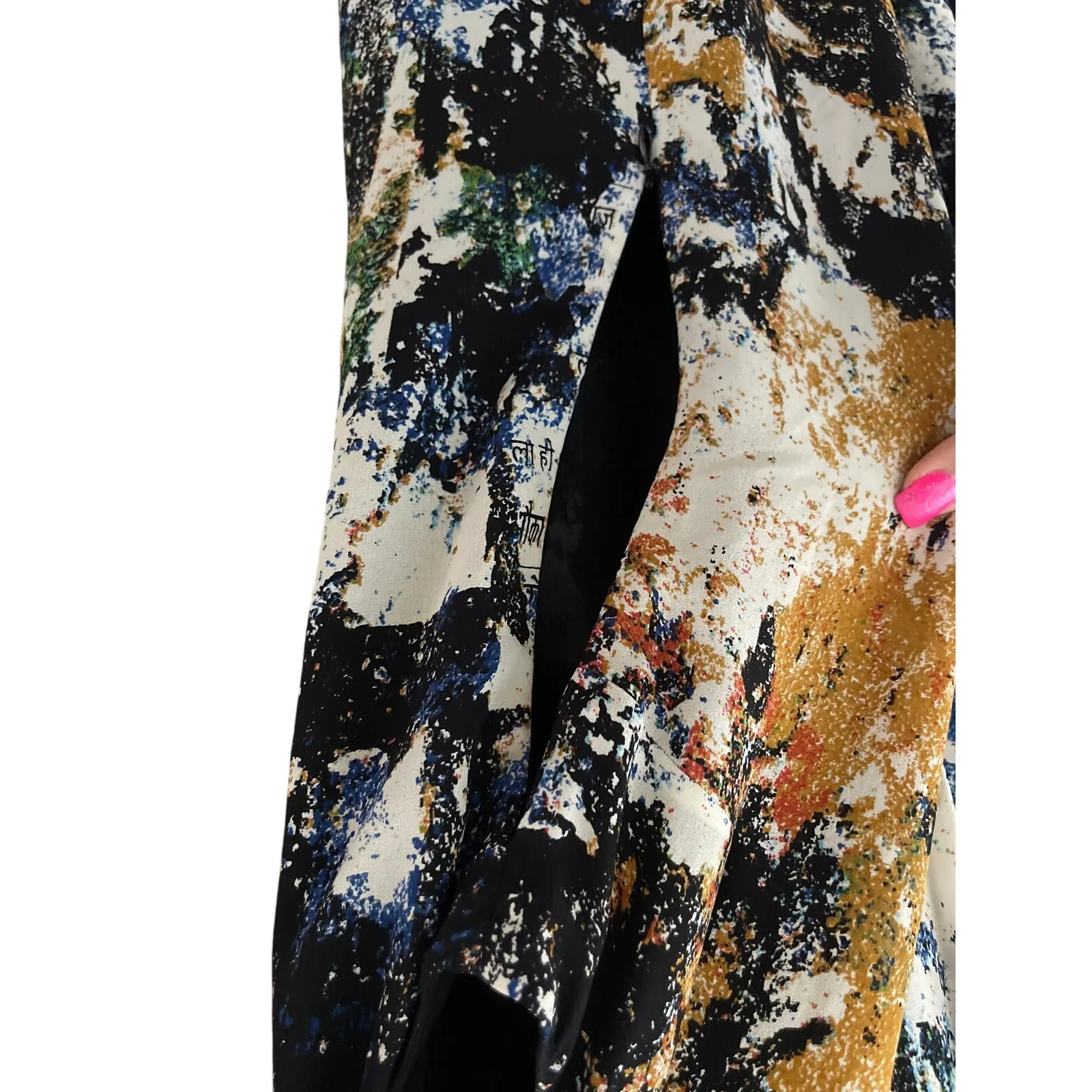 Tory Burch Multicolor Printed Silk Capped Sleeve Mini Shift Dress Size 2‎ - Image 5