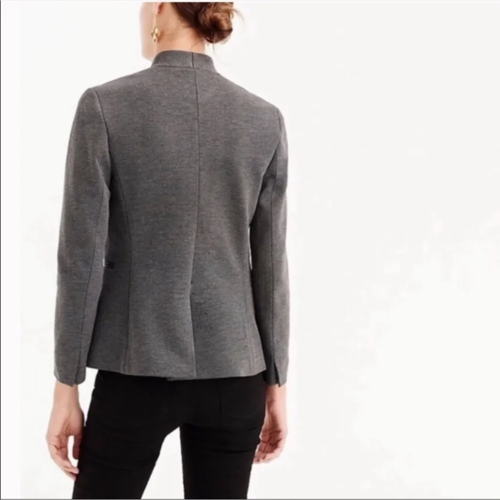 NEW J. Crew Going-Out Blazer Open Front Jacket Stretch Twill Gray Grey 4 NWT - Image 3