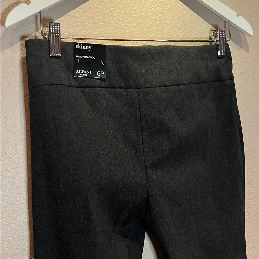 New Alfani Women’s Skinny Essentials Gray Pants Career Stretchy Size 6P NWT - Image 10
