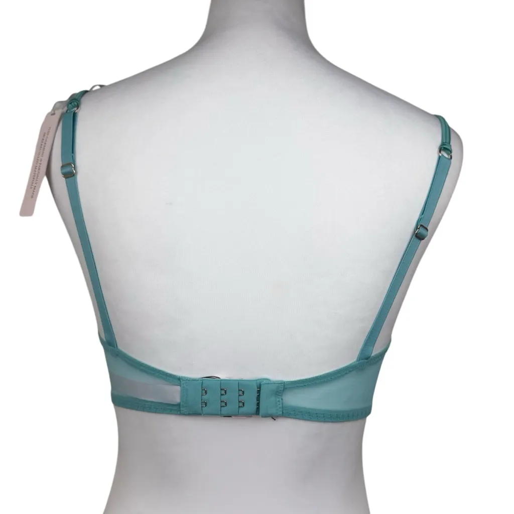 Victoria's Secret Dream Angels Wicked Seaglass Green Lace Push Up Bra 32D - Image 4