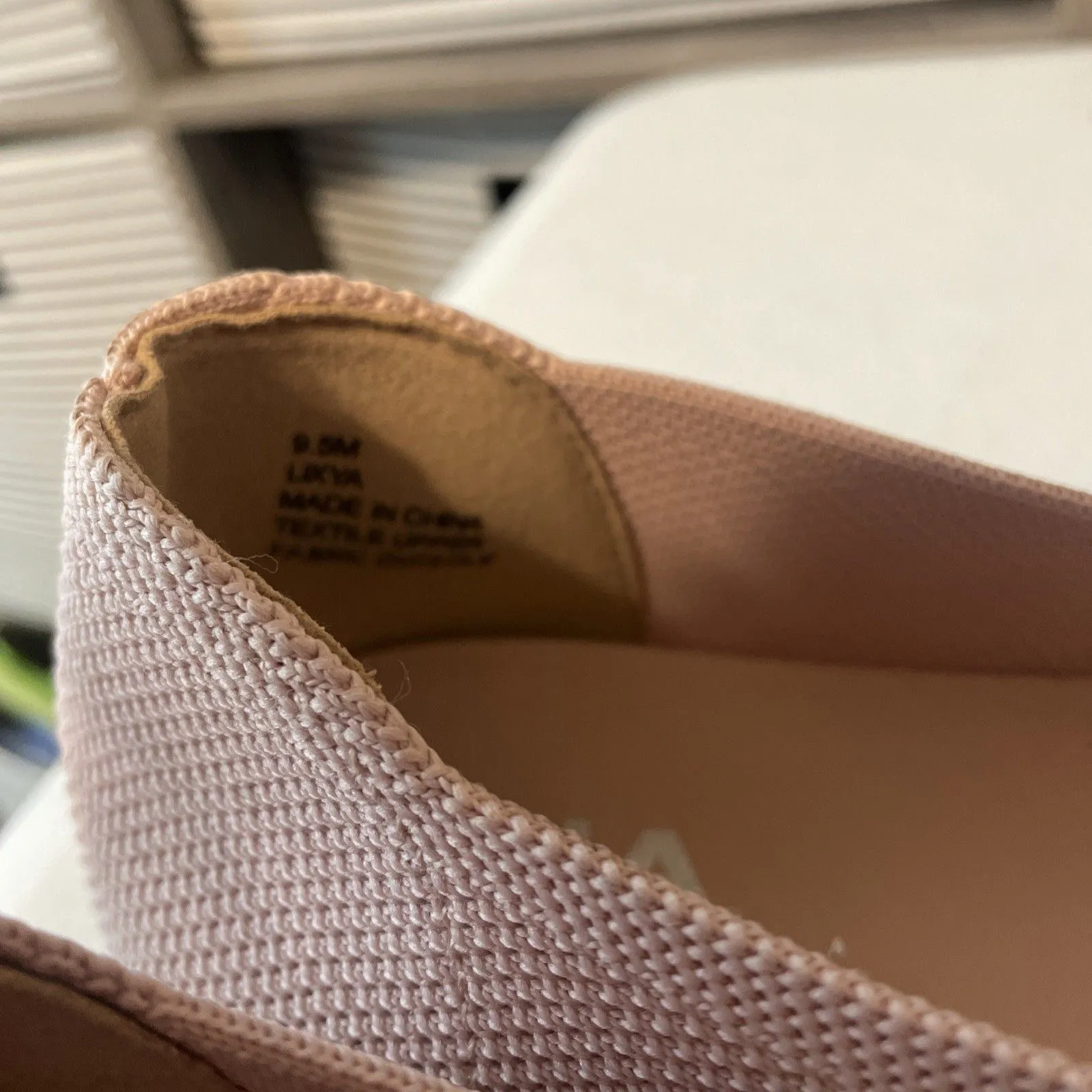 MIA Lixya Ballet Flats Women 9.5 Blush Knit Fabric Stretch Pointed Toe Slip on - Image 13