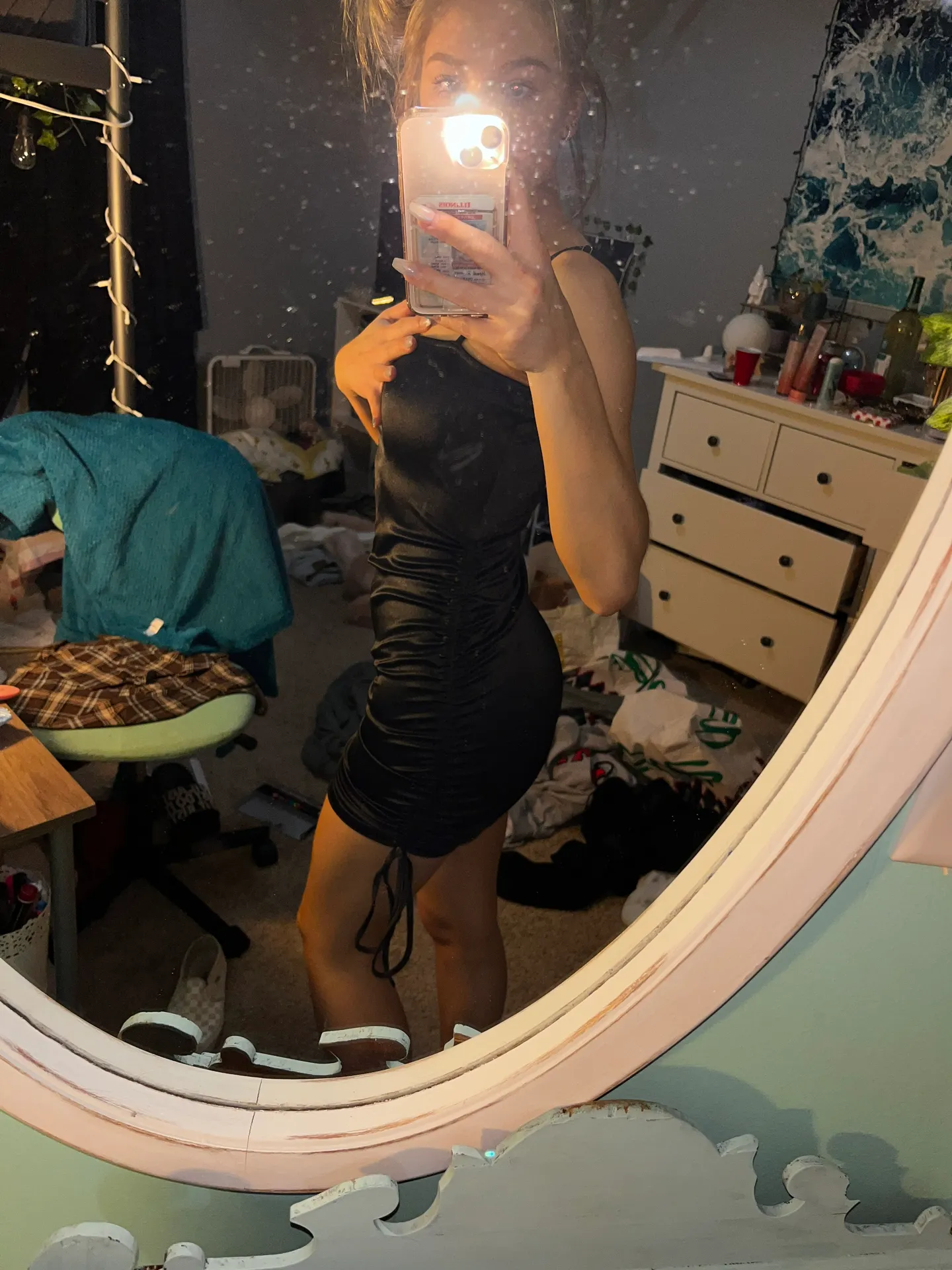 Black Silk Homecoming Dress - Image 4