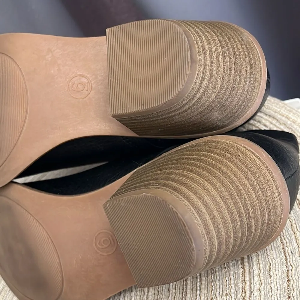 Ankle Boots Black Sz‎ 6 Heel Faux Leather UNIVERSAL THREAD - Image 7