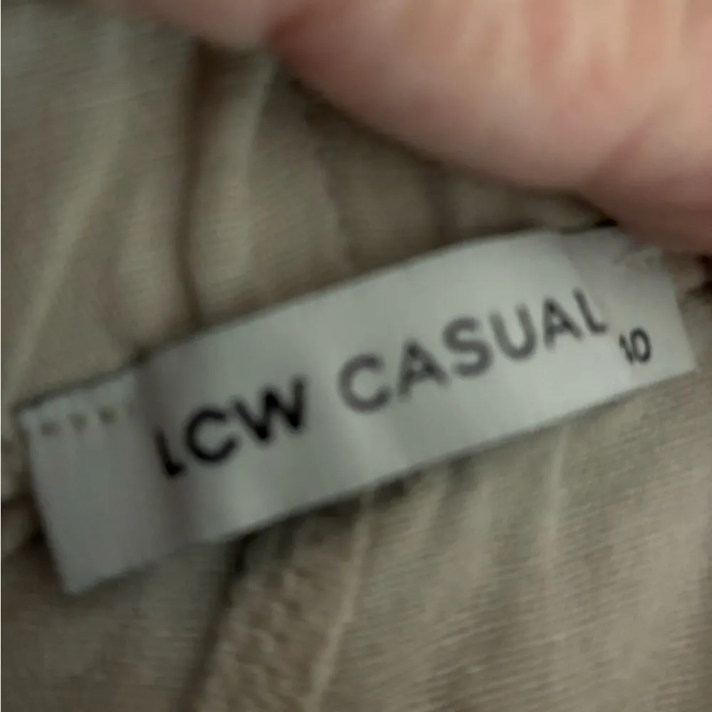 LCW Casual khaki elastic waist belted shorts 8 Tan - Image 6