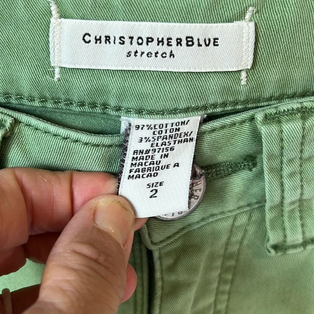 The Comfy Christopher Blue Pants Flap Pockets Womens 2 Cotton - Image 5